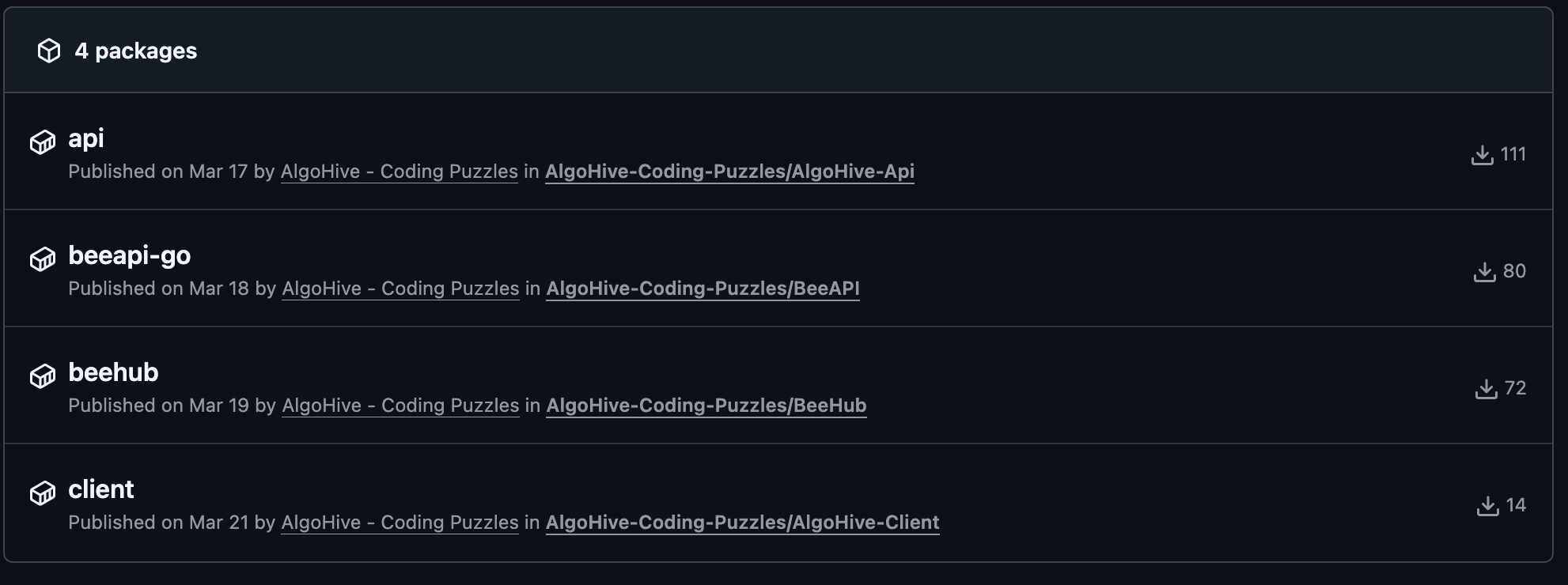 Docker packages